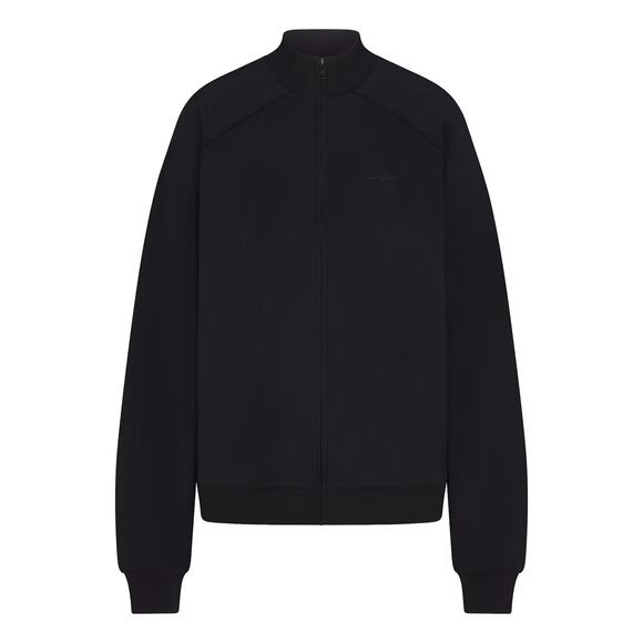 🖤 Nike x SKIMS Matte Tricot Oversized Track Jacket in Obsidian Women S - Picture 1 of 5